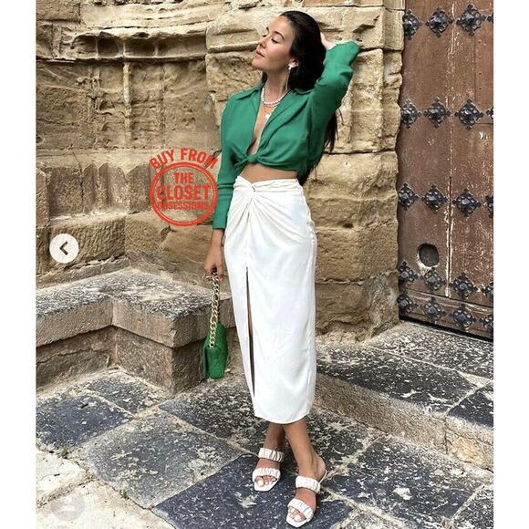 ZARA BLOGGER FAVE!!! High-Waisted Midi Skirt NWT - Picture 8 of 16